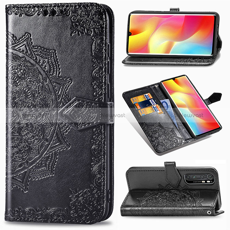 Leather Case Stands Fashionable Pattern Flip Cover Holder for Xiaomi Mi Note 10 Lite