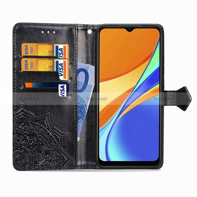 Leather Case Stands Fashionable Pattern Flip Cover Holder for Xiaomi POCO C3