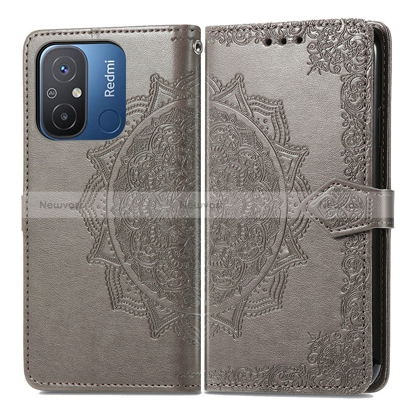 Leather Case Stands Fashionable Pattern Flip Cover Holder for Xiaomi Poco C55