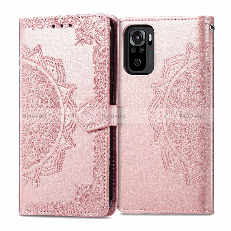 Leather Case Stands Fashionable Pattern Flip Cover Holder for Xiaomi Poco M5S