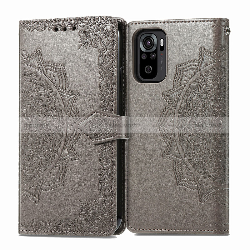 Leather Case Stands Fashionable Pattern Flip Cover Holder for Xiaomi Poco M5S