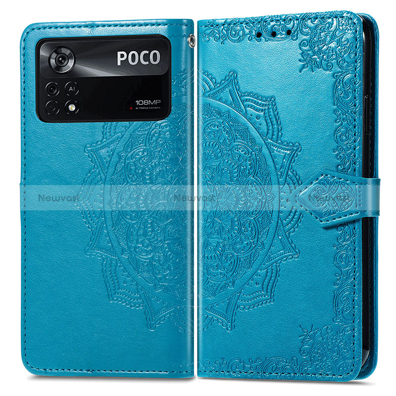 Leather Case Stands Fashionable Pattern Flip Cover Holder for Xiaomi Poco X4 Pro 5G