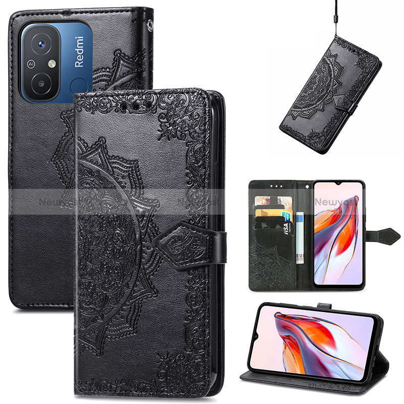 Leather Case Stands Fashionable Pattern Flip Cover Holder for Xiaomi Redmi 11A 4G