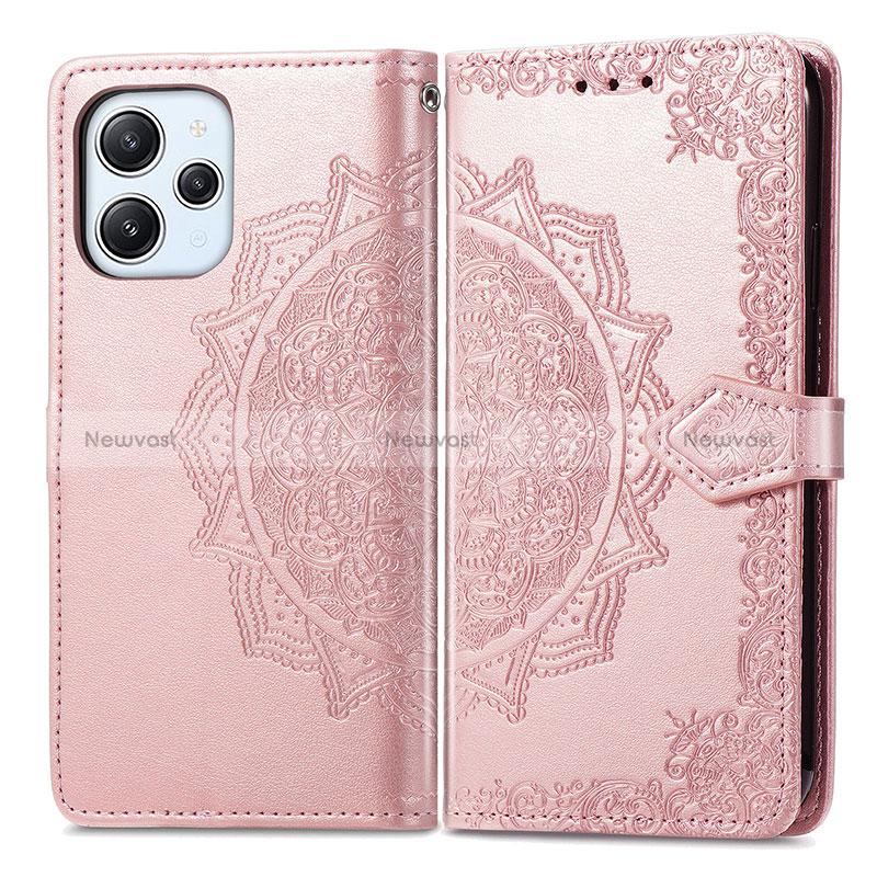 Leather Case Stands Fashionable Pattern Flip Cover Holder for Xiaomi Redmi 12 4G