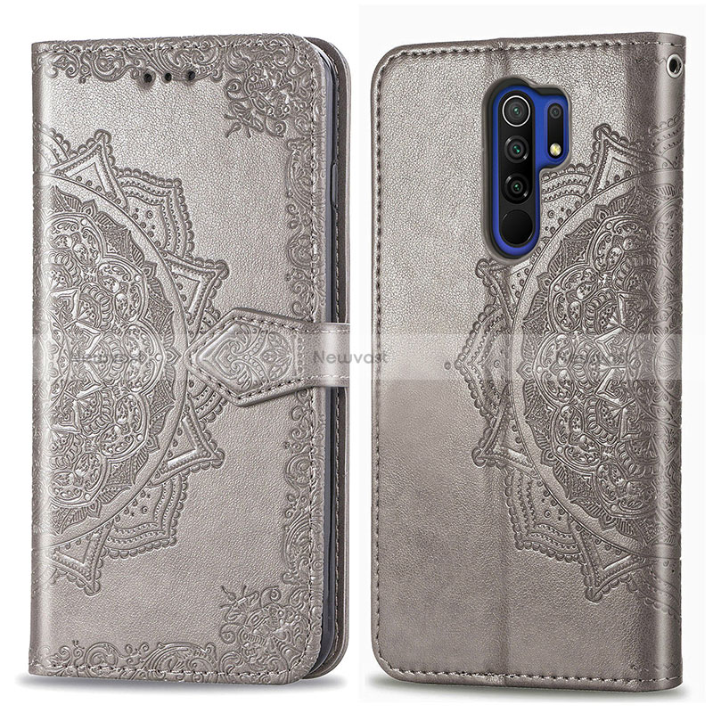 Leather Case Stands Fashionable Pattern Flip Cover Holder for Xiaomi Redmi 9