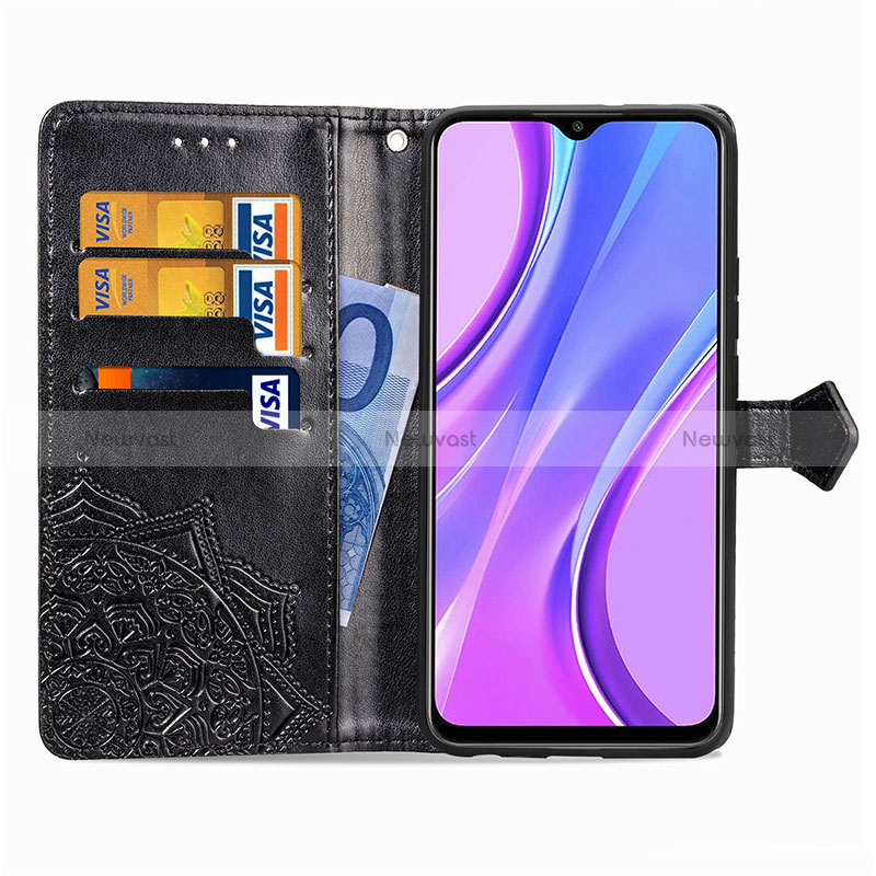 Leather Case Stands Fashionable Pattern Flip Cover Holder for Xiaomi Redmi 9