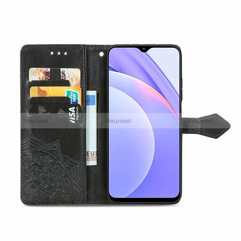 Leather Case Stands Fashionable Pattern Flip Cover Holder for Xiaomi Redmi 9 Power