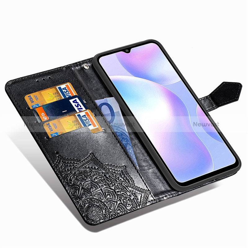 Leather Case Stands Fashionable Pattern Flip Cover Holder for Xiaomi Redmi 9A