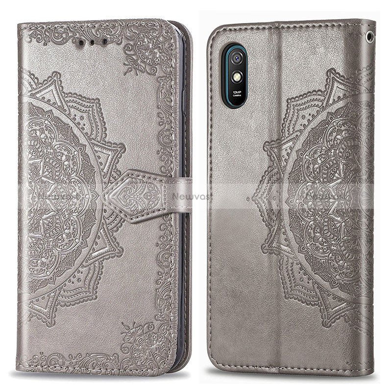 Leather Case Stands Fashionable Pattern Flip Cover Holder for Xiaomi Redmi 9A