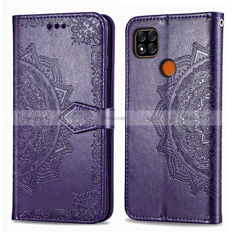 Leather Case Stands Fashionable Pattern Flip Cover Holder for Xiaomi Redmi 9C NFC