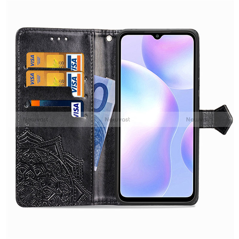 Leather Case Stands Fashionable Pattern Flip Cover Holder for Xiaomi Redmi 9i