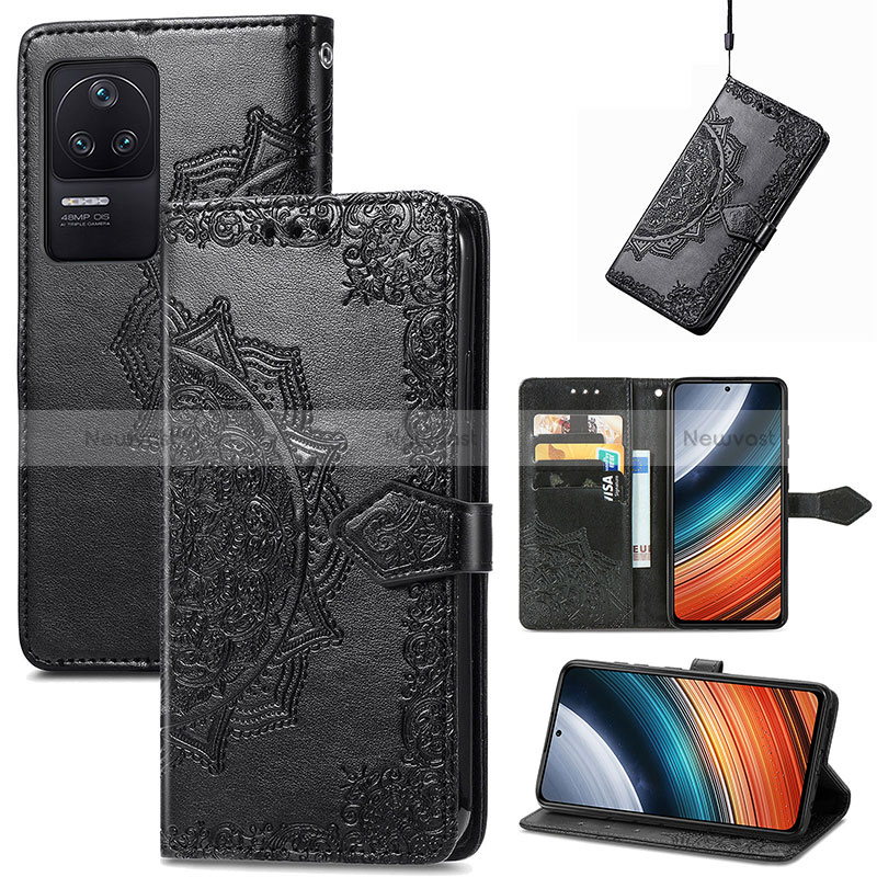 Leather Case Stands Fashionable Pattern Flip Cover Holder for Xiaomi Redmi K40S 5G