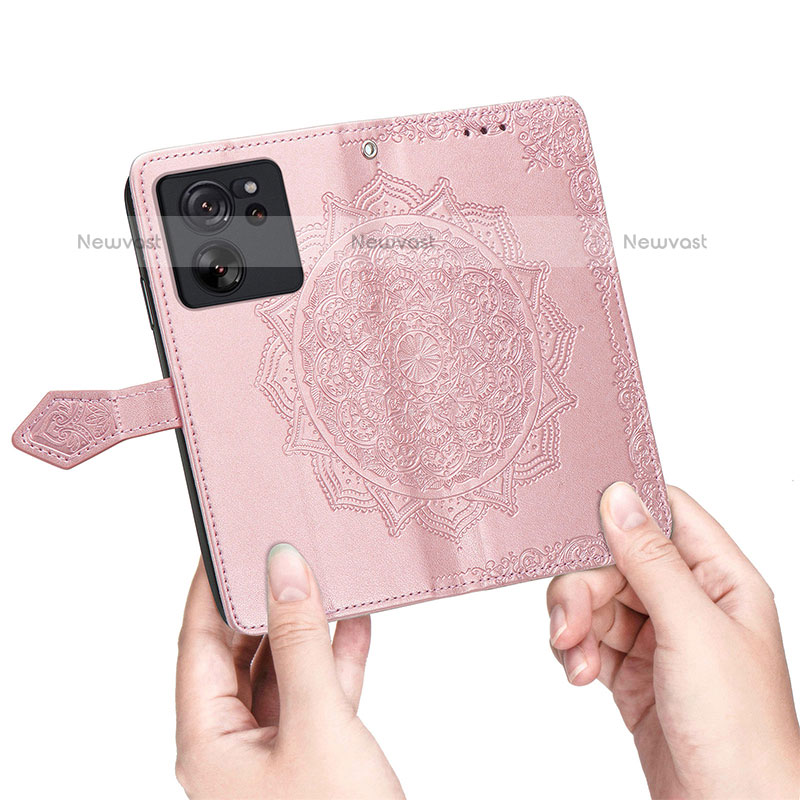 Leather Case Stands Fashionable Pattern Flip Cover Holder for Xiaomi Redmi K60 Ultra 5G