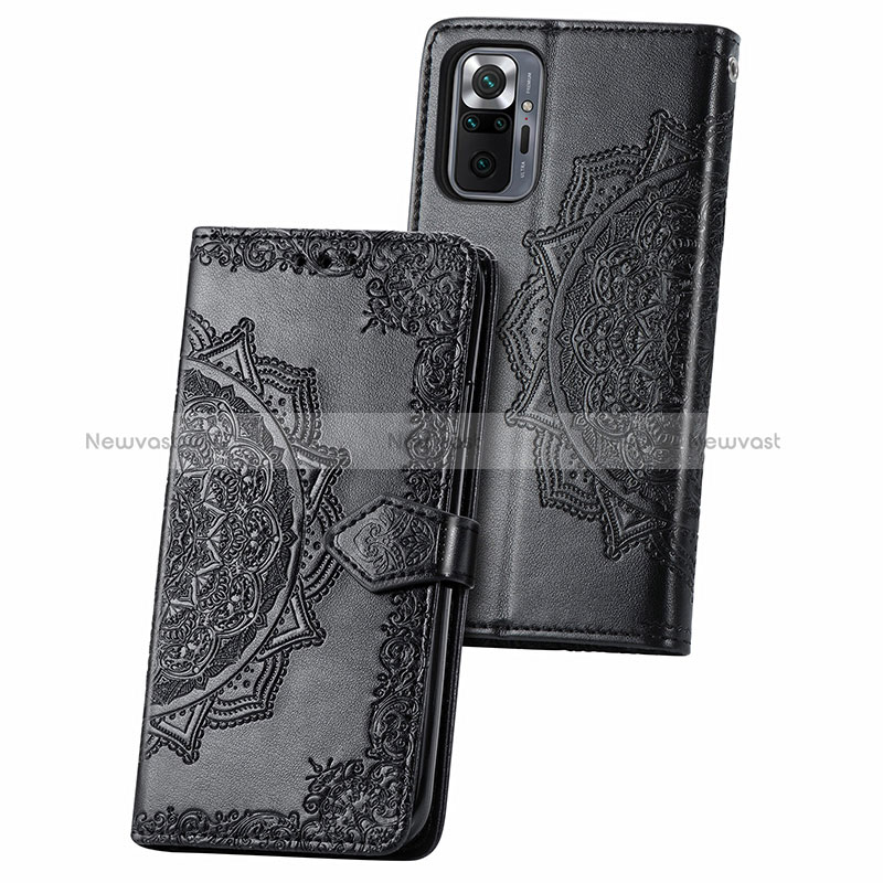 Leather Case Stands Fashionable Pattern Flip Cover Holder for Xiaomi Redmi Note 10 Pro 4G