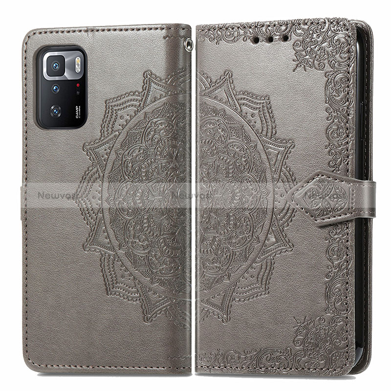 Leather Case Stands Fashionable Pattern Flip Cover Holder for Xiaomi Redmi Note 10 Pro 5G