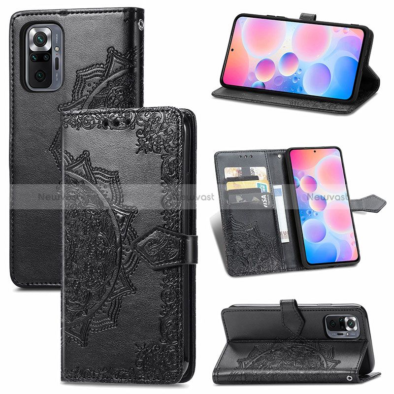 Leather Case Stands Fashionable Pattern Flip Cover Holder for Xiaomi Redmi Note 10 Pro Max