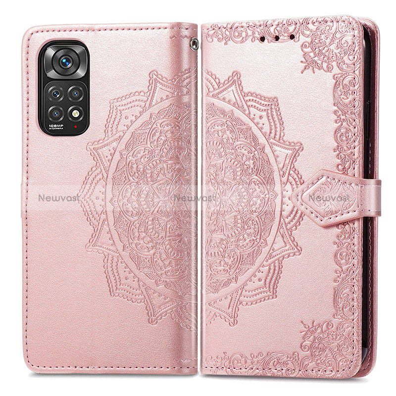 Leather Case Stands Fashionable Pattern Flip Cover Holder for Xiaomi Redmi Note 11 Pro 4G