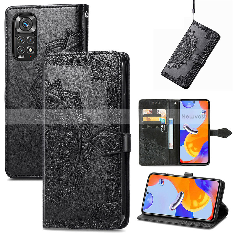 Leather Case Stands Fashionable Pattern Flip Cover Holder for Xiaomi Redmi Note 11 Pro 4G