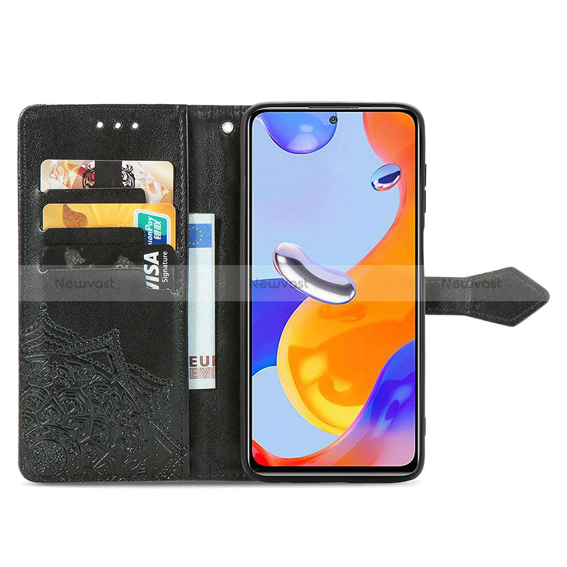 Leather Case Stands Fashionable Pattern Flip Cover Holder for Xiaomi Redmi Note 11 Pro 4G