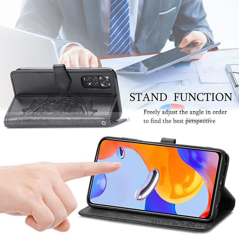 Leather Case Stands Fashionable Pattern Flip Cover Holder for Xiaomi Redmi Note 11 Pro 5G