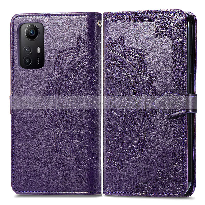 Leather Case Stands Fashionable Pattern Flip Cover Holder for Xiaomi Redmi Note 12S