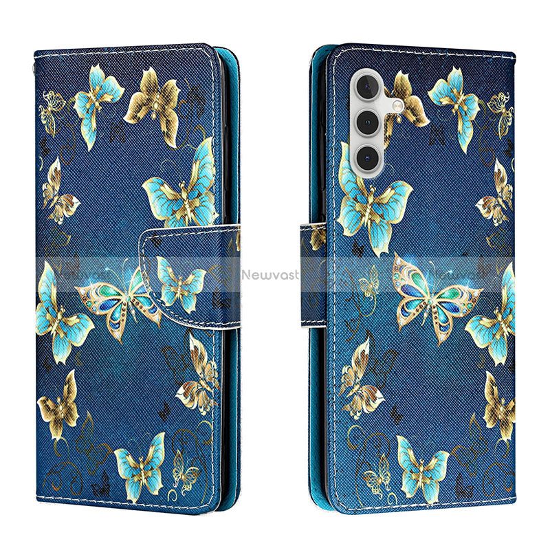 Leather Case Stands Fashionable Pattern Flip Cover Holder H01X for Samsung Galaxy A04s