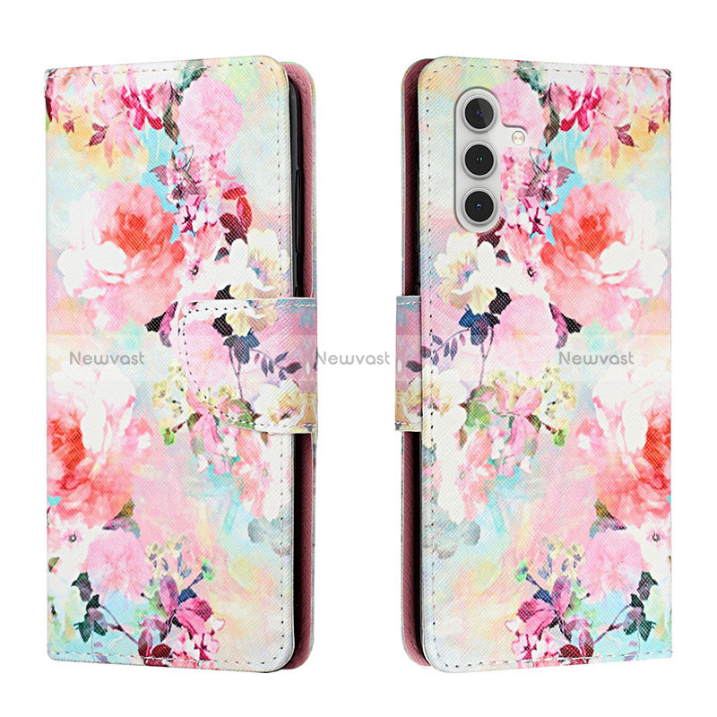 Leather Case Stands Fashionable Pattern Flip Cover Holder H01X for Samsung Galaxy A04s