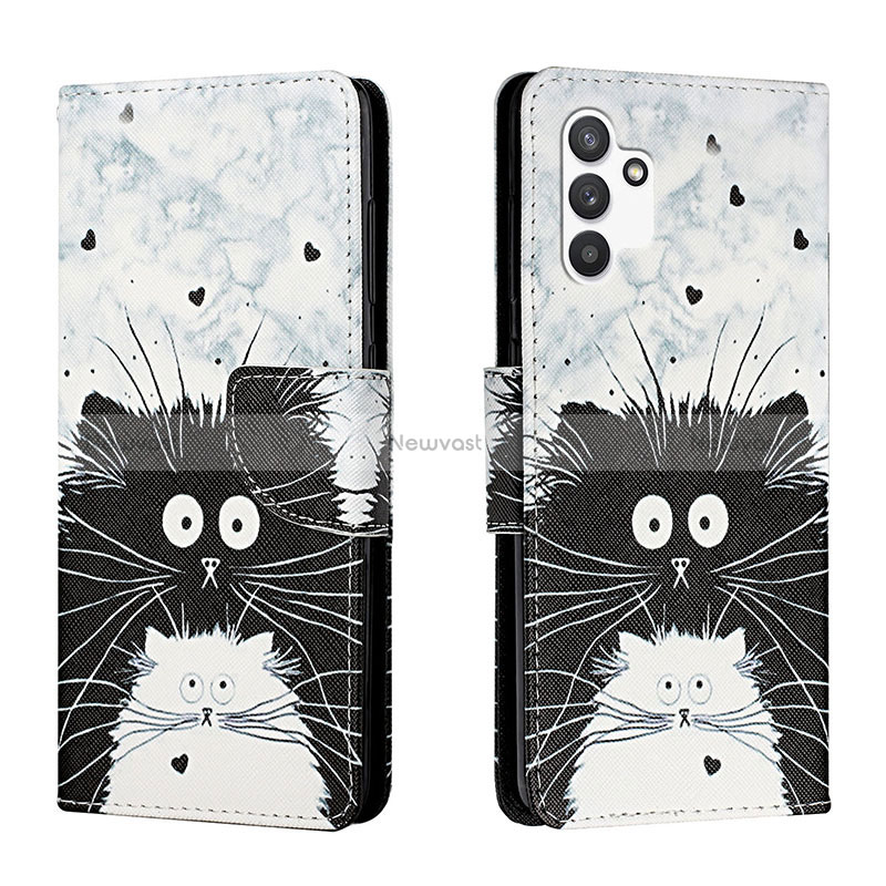 Leather Case Stands Fashionable Pattern Flip Cover Holder H01X for Samsung Galaxy A13 4G