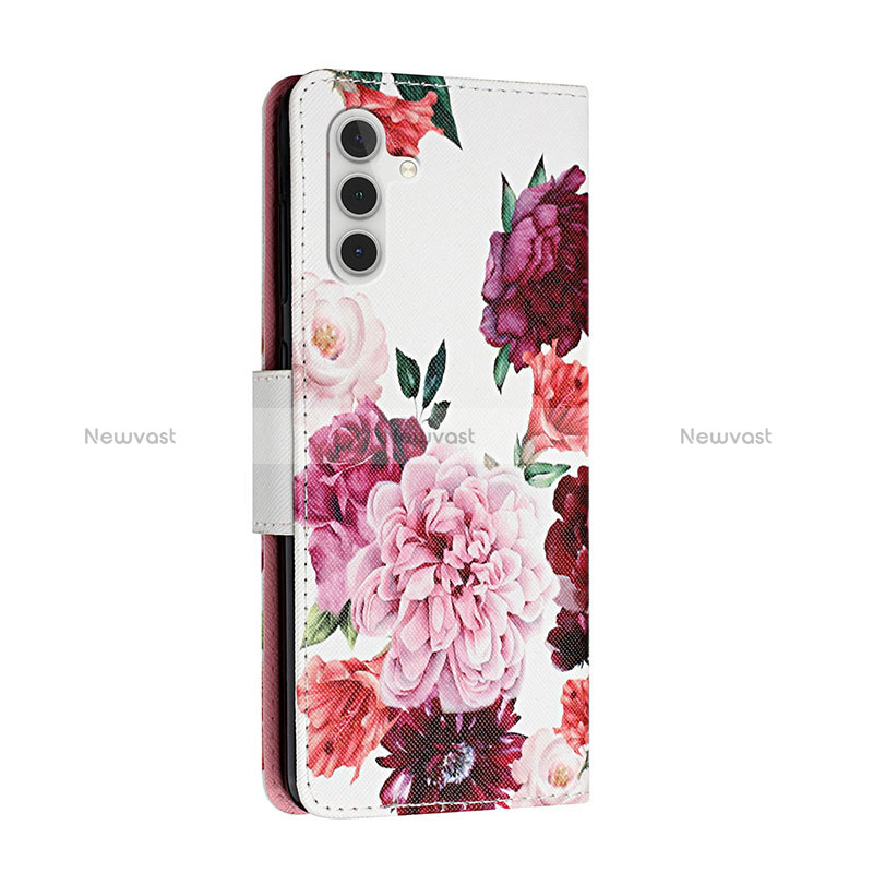 Leather Case Stands Fashionable Pattern Flip Cover Holder H02X for Samsung Galaxy A04s