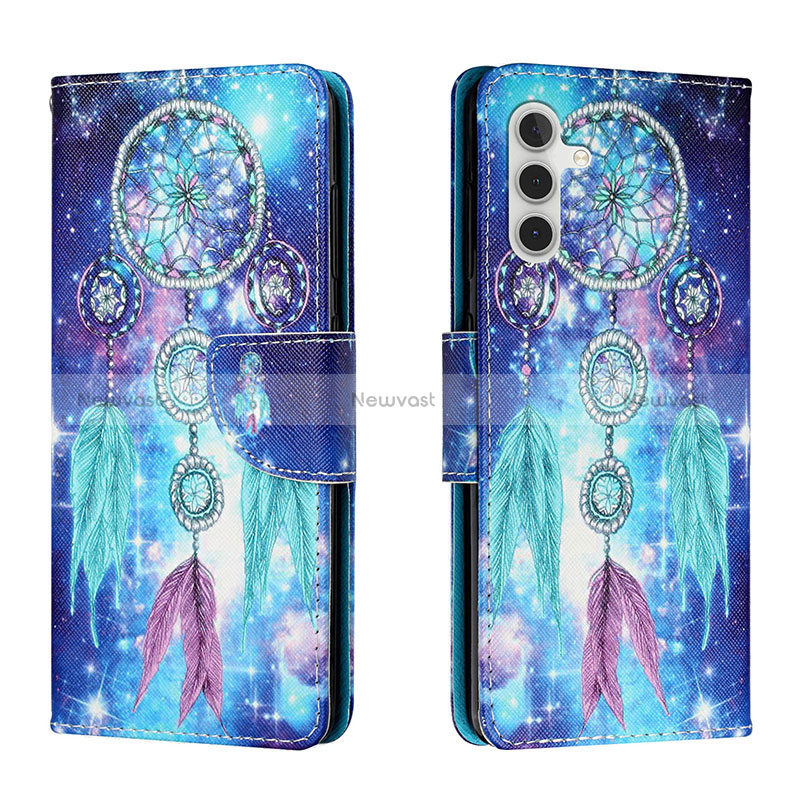 Leather Case Stands Fashionable Pattern Flip Cover Holder H02X for Samsung Galaxy A04s