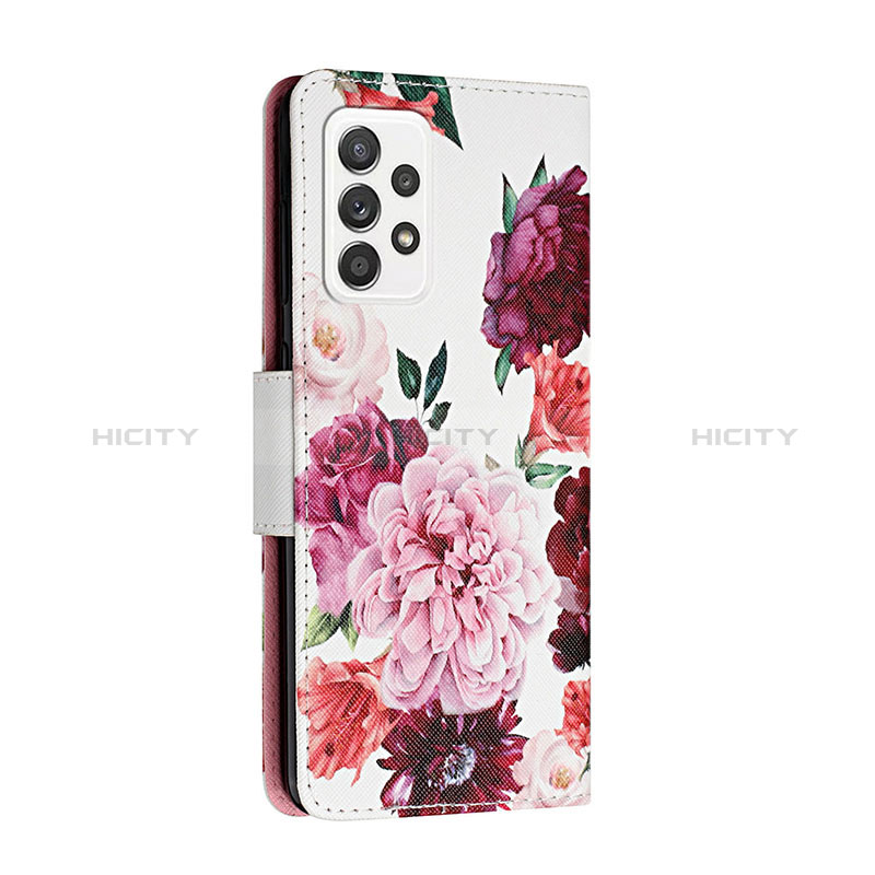 Leather Case Stands Fashionable Pattern Flip Cover Holder H02X for Samsung Galaxy A53 5G