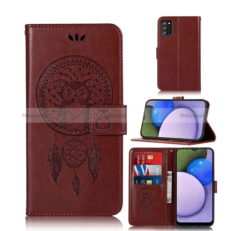 Leather Case Stands Fashionable Pattern Flip Cover Holder JX1 for Samsung Galaxy F02S SM-E025F