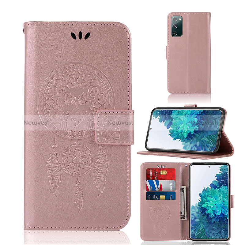 Leather Case Stands Fashionable Pattern Flip Cover Holder JX1 for Samsung Galaxy S20 FE 4G