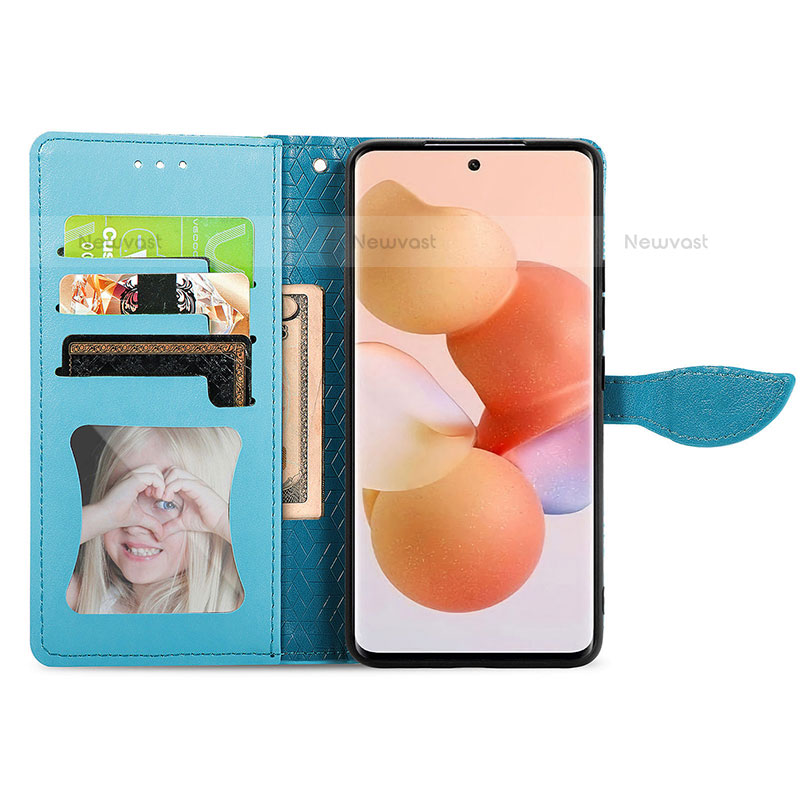Leather Case Stands Fashionable Pattern Flip Cover Holder L02 for Xiaomi Mi 12 Lite 5G