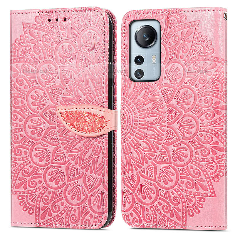 Leather Case Stands Fashionable Pattern Flip Cover Holder L02 for Xiaomi Mi 12 Lite 5G