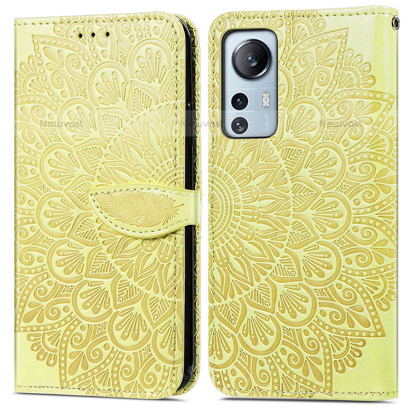 Leather Case Stands Fashionable Pattern Flip Cover Holder L02 for Xiaomi Mi 12S Pro 5G