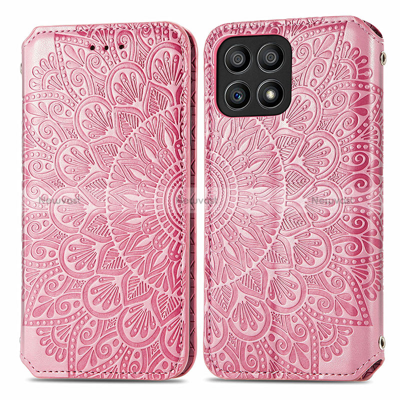 Leather Case Stands Fashionable Pattern Flip Cover Holder S01D for Huawei Honor X30i