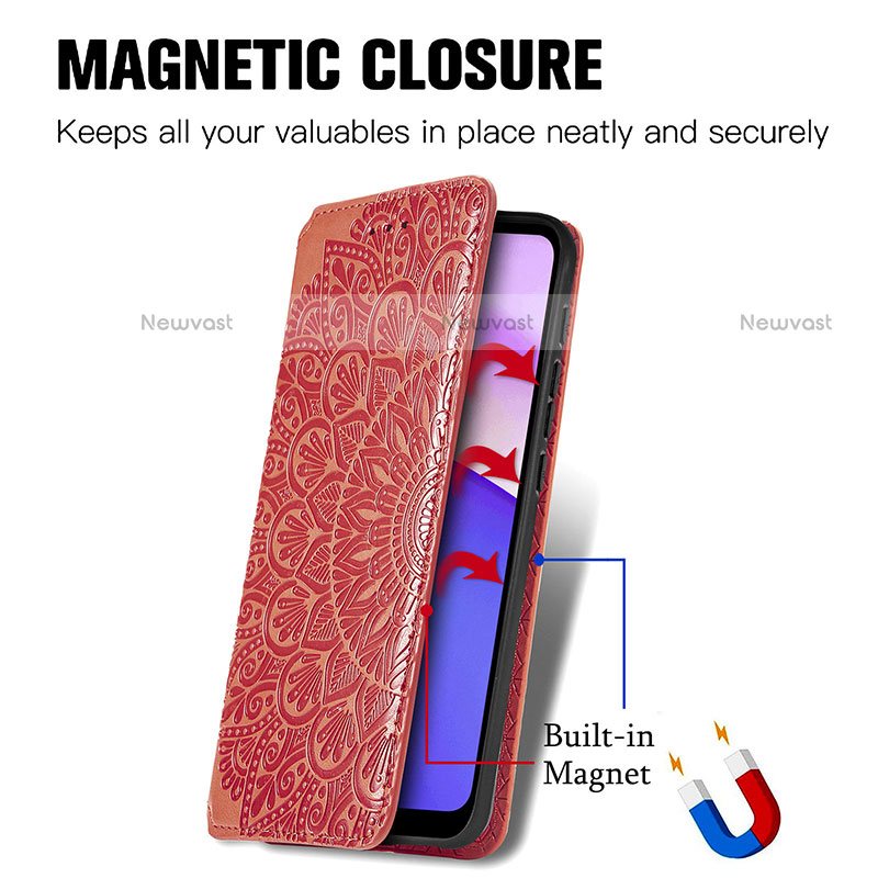 Leather Case Stands Fashionable Pattern Flip Cover Holder S01D for Motorola Moto E20