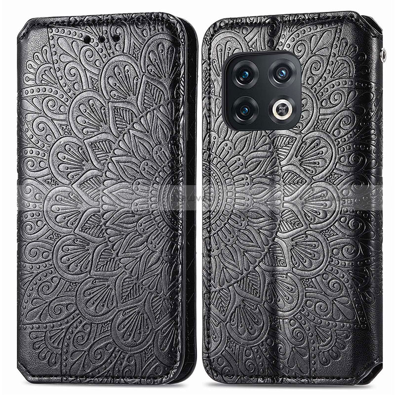 Leather Case Stands Fashionable Pattern Flip Cover Holder S01D for OnePlus 10 Pro 5G