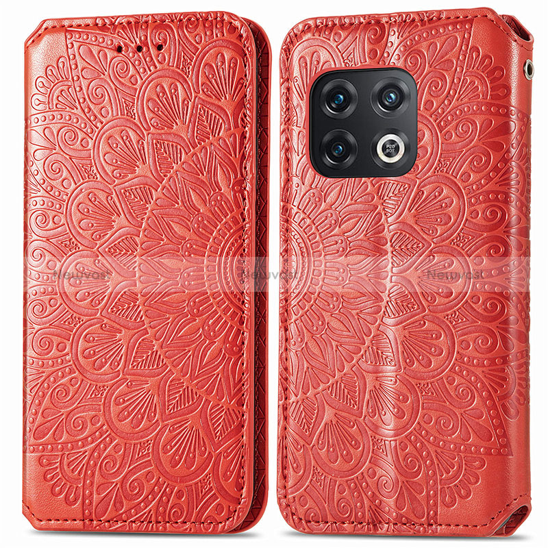 Leather Case Stands Fashionable Pattern Flip Cover Holder S01D for OnePlus 10 Pro 5G