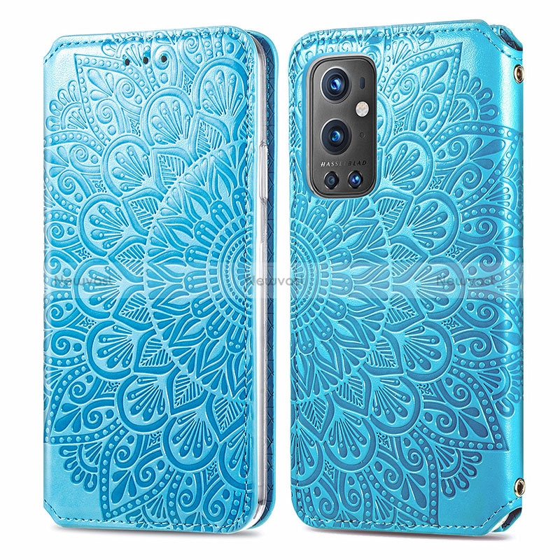 Leather Case Stands Fashionable Pattern Flip Cover Holder S01D for OnePlus 9 Pro 5G