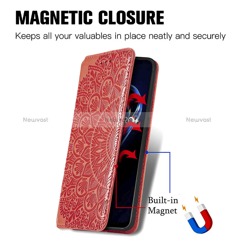 Leather Case Stands Fashionable Pattern Flip Cover Holder S01D for Realme 9 Pro+ Plus 5G