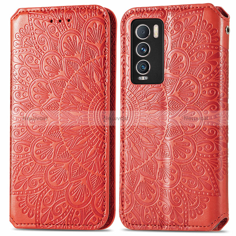 Leather Case Stands Fashionable Pattern Flip Cover Holder S01D for Realme GT Master Explorer 5G