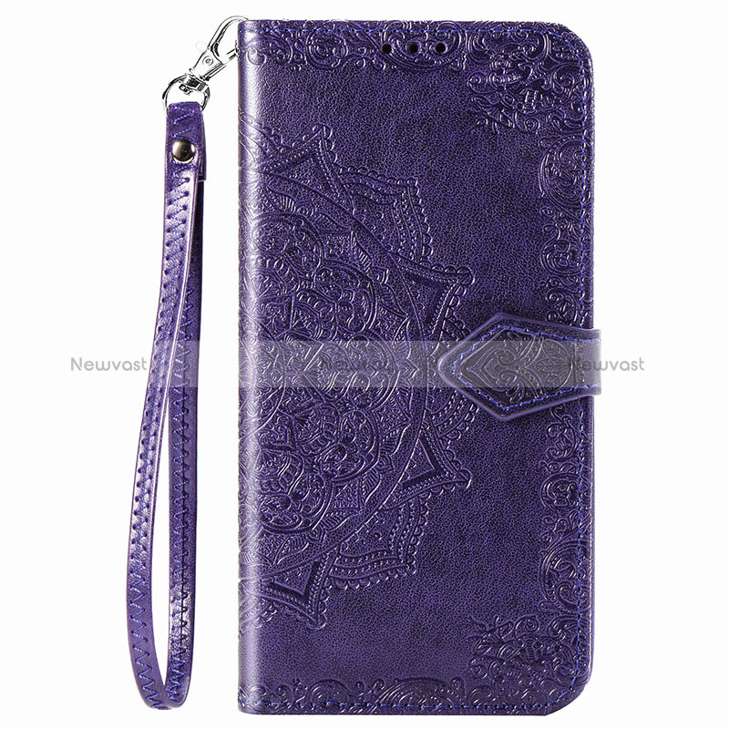 Leather Case Stands Fashionable Pattern Flip Cover Holder S01D for Samsung Galaxy A02