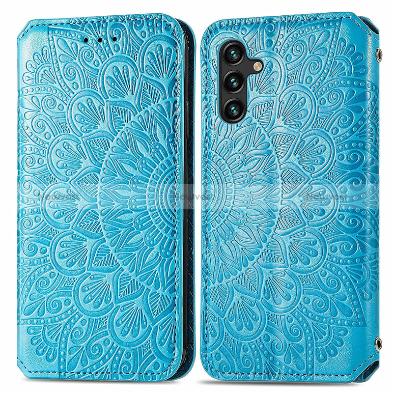 Leather Case Stands Fashionable Pattern Flip Cover Holder S01D for Samsung Galaxy A04s