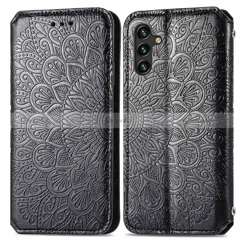 Leather Case Stands Fashionable Pattern Flip Cover Holder S01D for Samsung Galaxy A04s