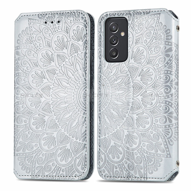 Leather Case Stands Fashionable Pattern Flip Cover Holder S01D for Samsung Galaxy A05s