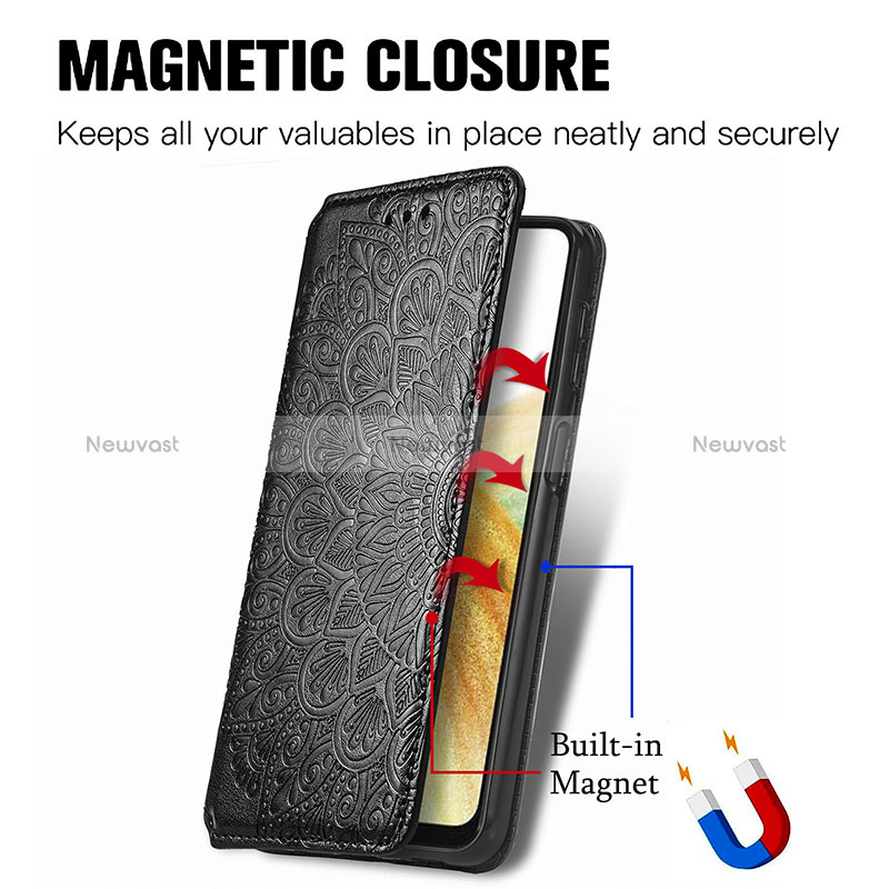 Leather Case Stands Fashionable Pattern Flip Cover Holder S01D for Samsung Galaxy A13 4G