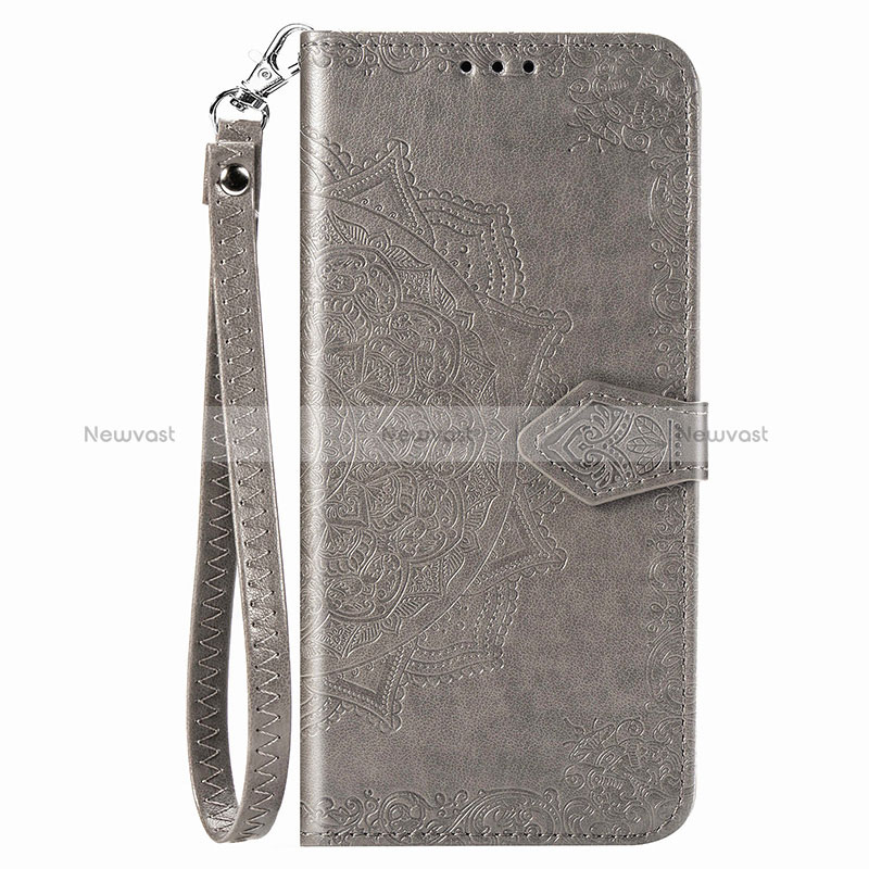 Leather Case Stands Fashionable Pattern Flip Cover Holder S01D for Samsung Galaxy M02