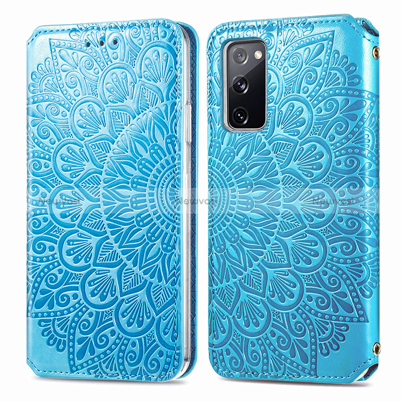 Leather Case Stands Fashionable Pattern Flip Cover Holder S01D for Samsung Galaxy S20 FE (2022) 5G